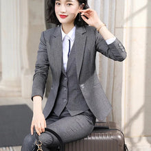 Load image into Gallery viewer, Women Quality Suit Set Office Ladies Work Wear Women OL Pant Suits
