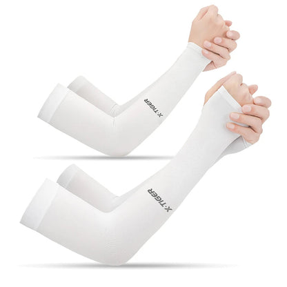 Cycling Arm Sleeves Ice Fabric  Anti-UV Sunscreen Running Cycling Sleeve Outdoor Sport Cycling Arm Warmers Men Women