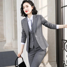 Load image into Gallery viewer, Women Quality Suit Set Office Ladies Work Wear Women OL Pant Suits
