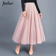 Load image into Gallery viewer, Skirts Womens Autumn 3 Layers Princess Tulle Mesh Pleated Skirt
