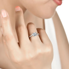 Load image into Gallery viewer, 925 Sterling Silver Ring 1ct Classic Style D Color Moissanite Diamond Ring
