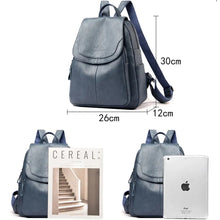 Load image into Gallery viewer, Women Large Capacity Backpack Purses High Quality Leather Female Vintage Bag
