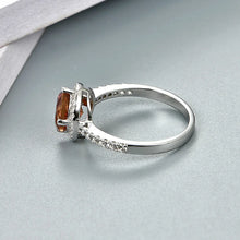 Load image into Gallery viewer, Silver Ring Women Fashion 2.3 Carats Created Diaspore S925  Wedding Band Color Change Stone
