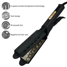 Load image into Gallery viewer, Hair Straightener Four-gear Temperature Adjustment Ceramic Tourmaline Ionic Flat Iron
