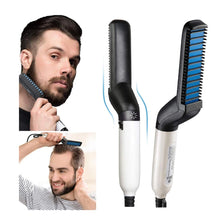 Load image into Gallery viewer, Multifunctional Hair Comb Brush Quick Beard Straightener Men&#39;s Hair Straightening Flat Iron
