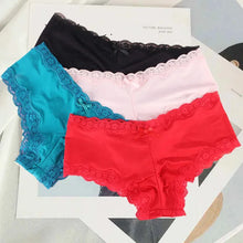 Load image into Gallery viewer, Brazilian Cotton Panties Plus Size Female Underwear Mid-Rise Comfortable Seamless Underpants
