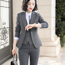 Load image into Gallery viewer, Women Quality Suit Set Office Ladies Work Wear Women OL Pant Suits
