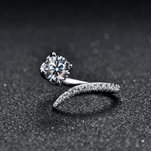 Load image into Gallery viewer, Moissanite Wedding Jewelry 925 Sterling Silver Adjustable Rings
