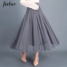 Load image into Gallery viewer, Skirts Womens Autumn 3 Layers Princess Tulle Mesh Pleated Skirt
