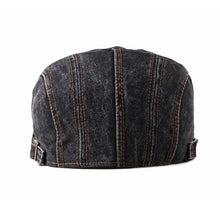 Load image into Gallery viewer, Four seasons Denim Solid Newsboy Caps Washed  Flat Peaked Cap Women Painter Beret Hats
