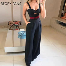 Load image into Gallery viewer, Cut Out Twist Front Wide Leg Jumpsuit Office Lady Casual Look for Women
