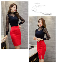 Load image into Gallery viewer, Summer Black Mini Skirt Office Wear Women Pencil Skirts Lady Sexy High Waist Bodycon Slit Skirt Plus Size
