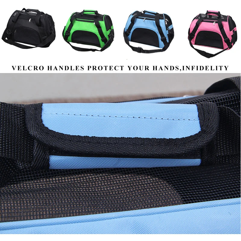 Cat Bags Portable Dog Carrier Bag Mesh Breathable Carrier Bags for Small Dogs Foldable Cats Handbag Travel Pet Bag Transport Bag