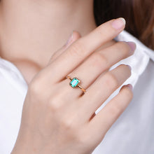 Load image into Gallery viewer, 18K Gold Plated Emerald Rings for Women Real Silver 925 Ring
