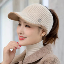 Load image into Gallery viewer, Hats For Women Autumn Winter Sports Empty Top Caps Female Knitted Warm Baseball Cap Fashion Running Golf Sun Hat
