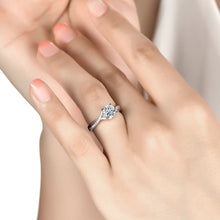 Load image into Gallery viewer, 925 Sterling Silver Ring 1ct Classic Style D Color Moissanite Diamond Ring
