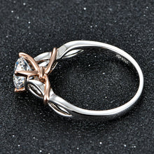 Load image into Gallery viewer, 925 Silver 18K Rose Gold Plated Moissanite Diamond Gemstone Rings
