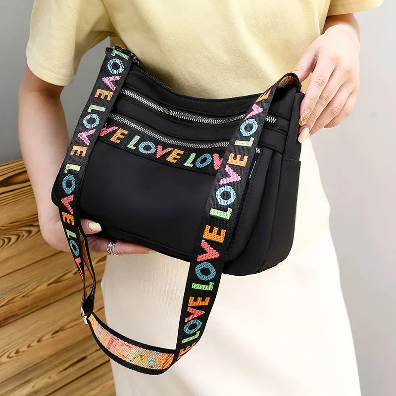 Women's Crossbody Bag Waterproof Nylon Oxford Shoulder Messenger Bags Casual Large Capacity Handbag Ladies Travel Shopping Tote - Shop & Buy