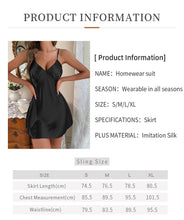 Load image into Gallery viewer, Summer New Ice Silk Slip  V-Neck Nightdress Mini Dresses Sexy Backless Pajama
