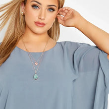 Load image into Gallery viewer, Plus Size Loose Batwing Sleeve Elegant Summer Cape Blouse Women 3/4 Sleeve Casual Work Office Tunic Tops
