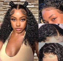 Load image into Gallery viewer, 13x4 Kinky Curly Bob Human Hair Lace Frontal Wigs 100% Brazilian Human Hair Short Curly Bob Wigs
