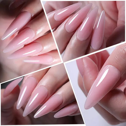 4PCs/Set Nail Extension UV Nail Gels Set Clear Nude Semi-permanent Quick Extension Set Nail Art Acrylic Gel Polish - Shop & Buy