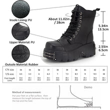 Load image into Gallery viewer, Fashion Women&#39;s Punk Rock Booties Lace Up Zip High Heels Party Platform Ankle Boots Round Toe
