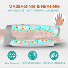 Load image into Gallery viewer, Electric Hand Massager with Heat and Compression Wireless Finger Massager for Arthritis Pain Relief and Carpal Tunnel Relax
