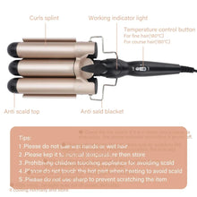 Load image into Gallery viewer, 3 Tubes Hair Curling Iron  25 32mm Electric Hair Curlers Wave Hair Style Triple Barrel Egg Roll Hair Styling Beauty Hair Device
