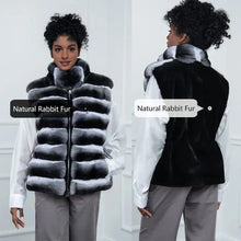 Load image into Gallery viewer, Rabbit Furs Coat Winter Genuine Rabbit Fur Vest Women Clothing
