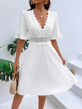 Load image into Gallery viewer, Plus Size Dress Lace V-Neck Women‘s Clothing For Summer
