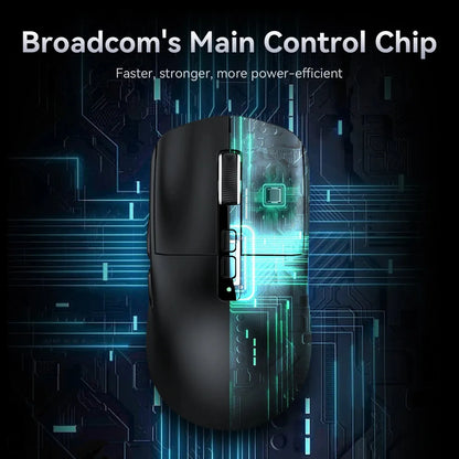 X6 PAW3395 Bluetooth Mouse , Tri-Mode Connection, RGB Touch Magnetic Charging Base, Macro Gaming Mouse - Shop & Buy