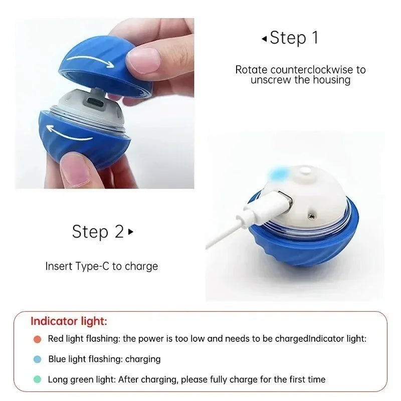 Automatic Moving Bounce Rolling Ball Dog Toy USB Smarts Puppy Interactive Dog Chew Toy Ball Dogs Accessories Pet Toys Home Cats