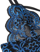 Load image into Gallery viewer, Sexy Lingerie Sets Blue Push Up Curvy Women&#39;s Underwear Panties Adjustable Lace Cross Straps Button Lenceria Large Size Bra Sets
