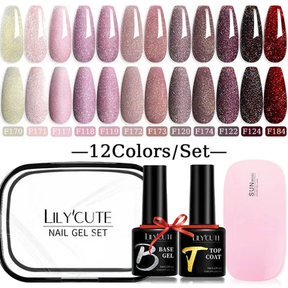 12PCs 7ml Spring Macaron Nail Gel Polish Set Semi Permanent UV Gel For Manicure Soak Off Gel Nail Polish Kit Varnishes - Shop & Buy