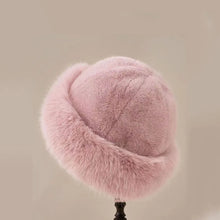 Load image into Gallery viewer, Big Fluffy Faux Fur Bucket Hat For Women Luxury Plush Fisherman Hat Warm Winter Hat Thicken Cold Snowy Day Panama Cap
