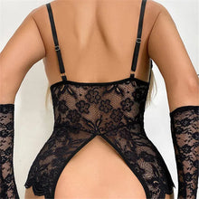 Load image into Gallery viewer, Transparent Women&#39;s Thin One Piece Sexy Underwear Bowknot Lingerie
