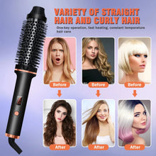 Load image into Gallery viewer, Hair Curling Iron Brush Ceramic Ionic Hair Curler Straightener Hot Brush
