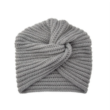 Load image into Gallery viewer, Women&#39;s Knitted Turban Hat Bohemia Cashmere Cross Wrap Head Lndian  Wool   Bonnet Turbante Cap
