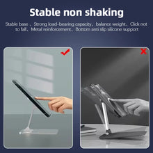 Load image into Gallery viewer, Aluminum Alloy Portable Tablet Holder For iPad Adjustable Flexible Folding Lazy Desktop Live Mobile Phone Stand Mount
