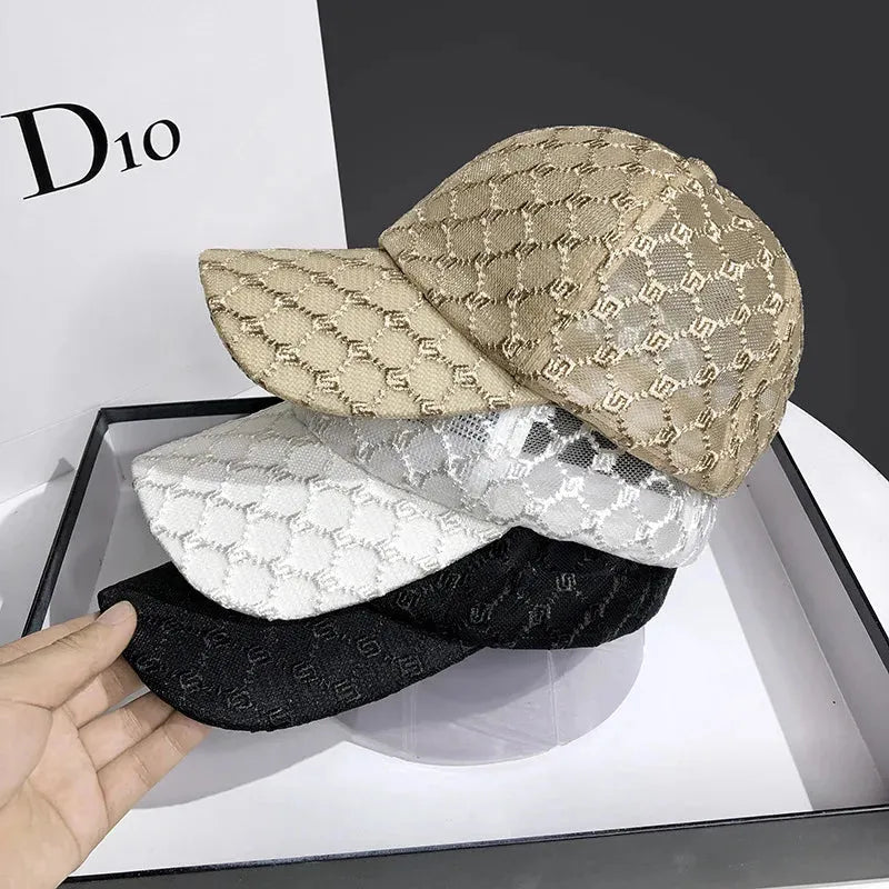 Women's Summer Hats Fashion Mesh Breathable Sunshade Baseball Cap New Outdoor Adjustable Ladies Female Sun Hat - Shop & Buy