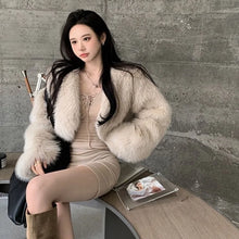 Load image into Gallery viewer, Long Sleeved Fur Jacket Women&#39;s Coat Autumn Winter New Loose Short Top
