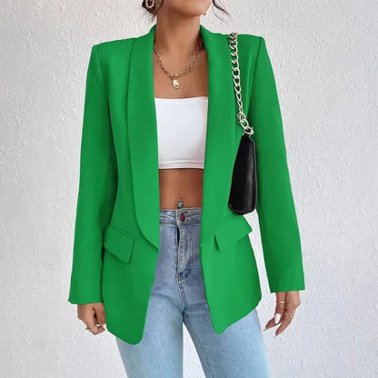 Women's Jacket Outerwears Solid Color Loose Fit Suit Jacket Temperament Commuting Spring Summer Thin Clothing - Shop & Buy