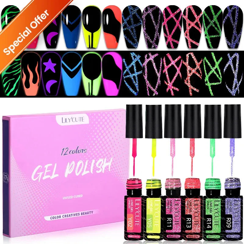 12PCs 7ml Spring Macaron Nail Gel Polish Set Semi Permanent UV Gel For Manicure Soak Off Gel Nail Polish Kit Varnishes - Shop & Buy