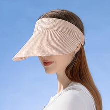 Load image into Gallery viewer, Spring and Summer Women&#39;s Outdoor Sunshade  Straw Hat Fashion Empty Top  Duck Tongue Hat
