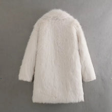 Load image into Gallery viewer, New women&#39;s fashion temperament versatile loose large lapel artificial fur effect coat
