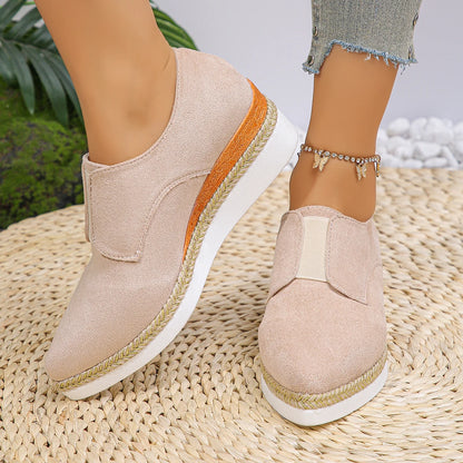 Fashion Pointed Toe Wedges Shoes for Women Spring Autumn Comfort Slip On Sneakers Woman Lightweight Non Slip Casual Shoes