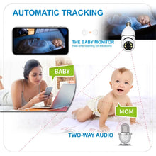 Load image into Gallery viewer, E27 Surveillance Camera Full Color Night Vision Automatic Human Tracking HD Zoom Family Security Monitor Protector Wifi Camera
