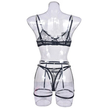 Load image into Gallery viewer, Rhinestone Lingerie Sheer Lace Seamless Bra Kit Push Up Sissy Underwear Transparent Intimate Luxury Exotic Sets
