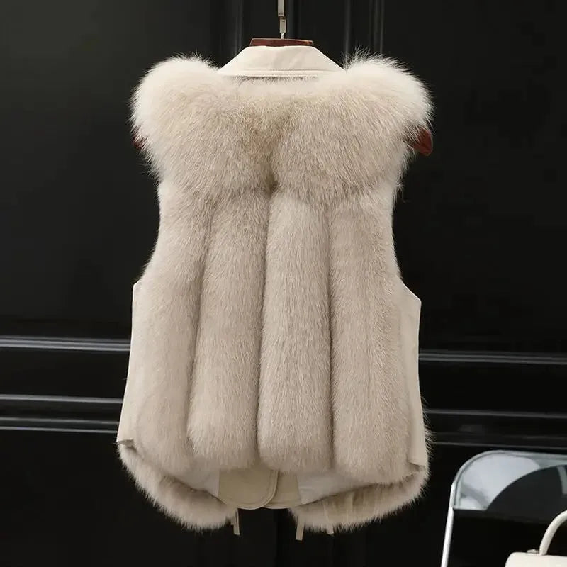 Women's Vest Autumn and Winter Coat New Item Fur Coat Short Lady Outerwear - Shop & Buy